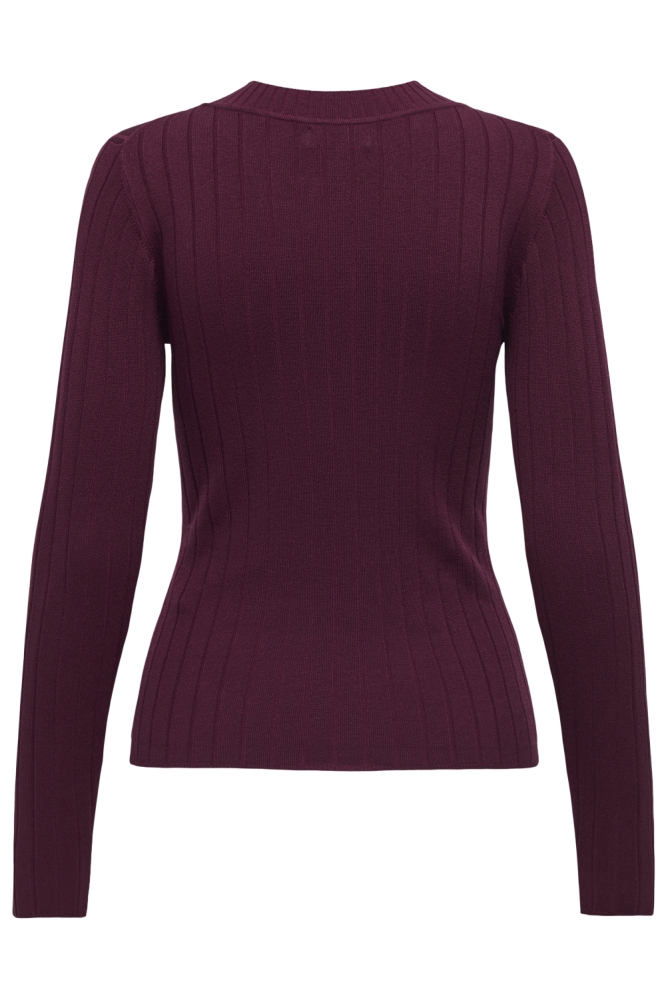 JDYKATE L/S PULLOVER KNT 15207694 MAROON BANNER